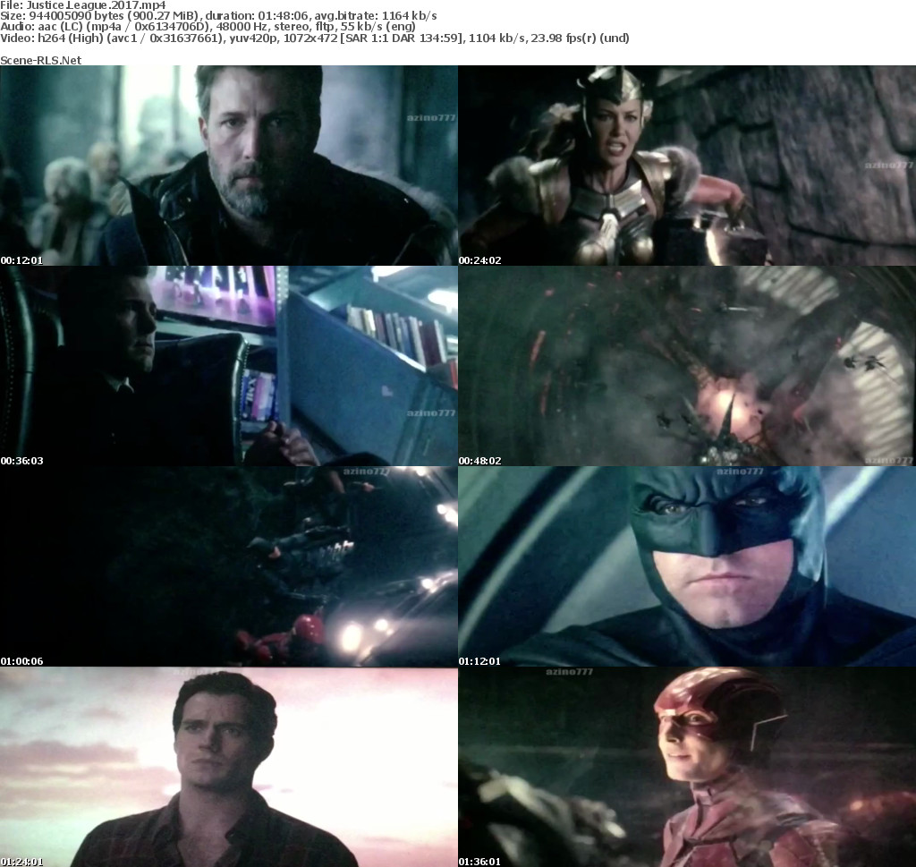 Justice League 2017 Hindi Dubbed HDTS 480p 350MB 720p 900MB x264