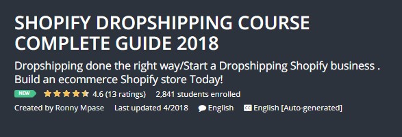 SHOPIFY DROPSHIPPING COURSE COMPLETE GUIDE 2018