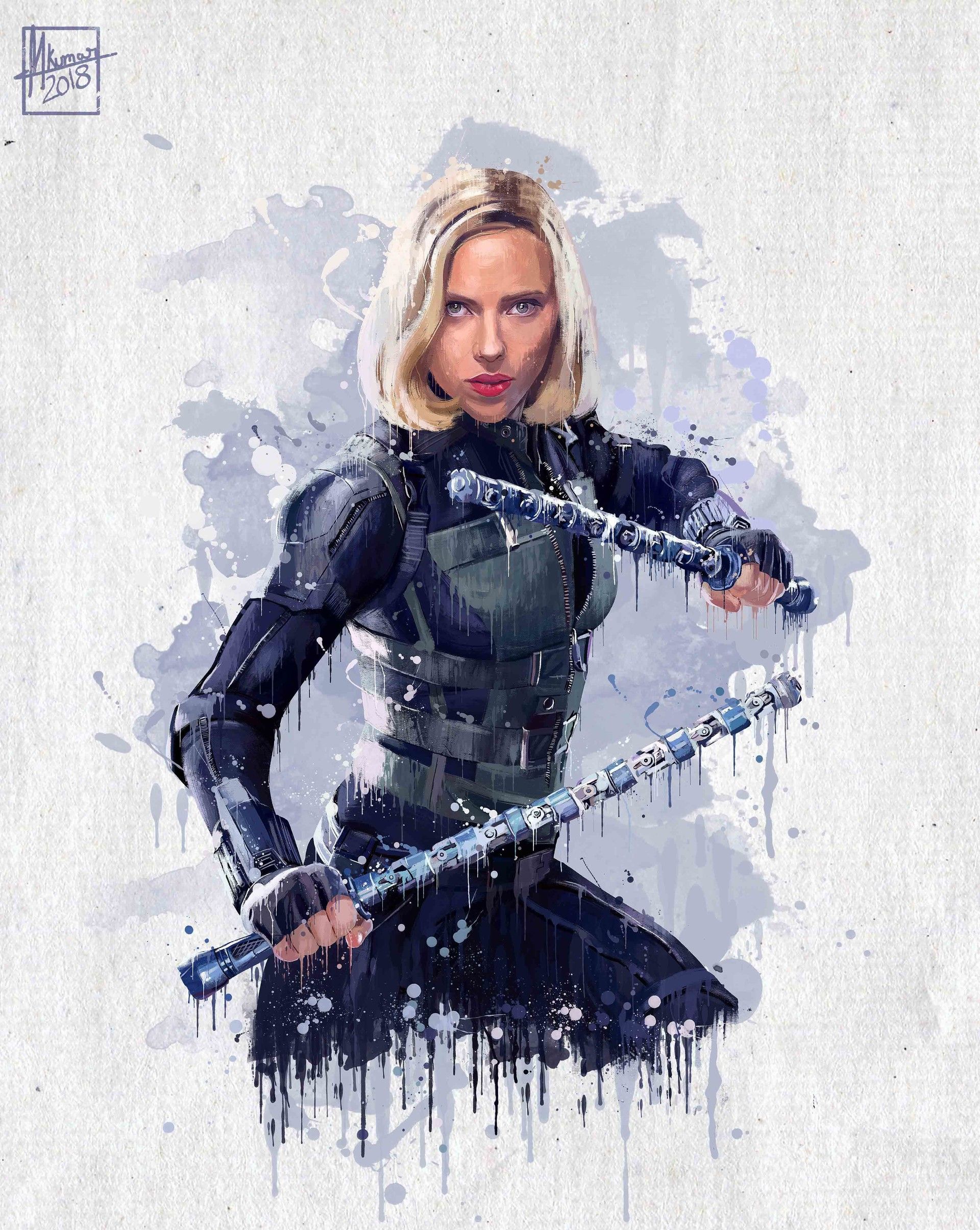 The Marvel Avengers Infinity War Black Widow Art Poster.jpg