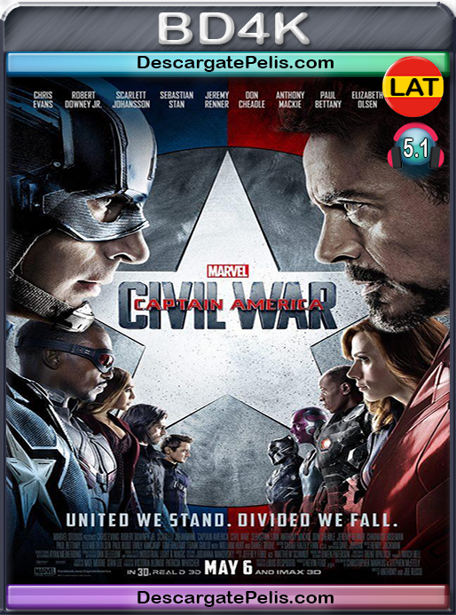 Captain America. Civil war 2016 [BD4K] [Latino]
