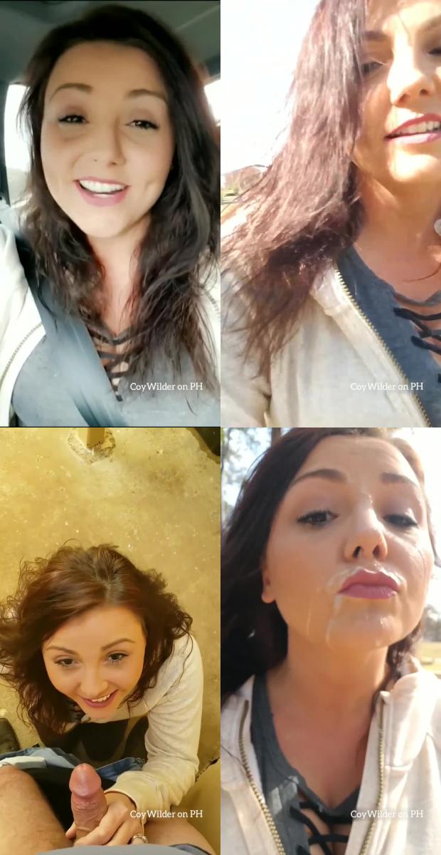 coywilder stranger blowjob in public park with cum wal