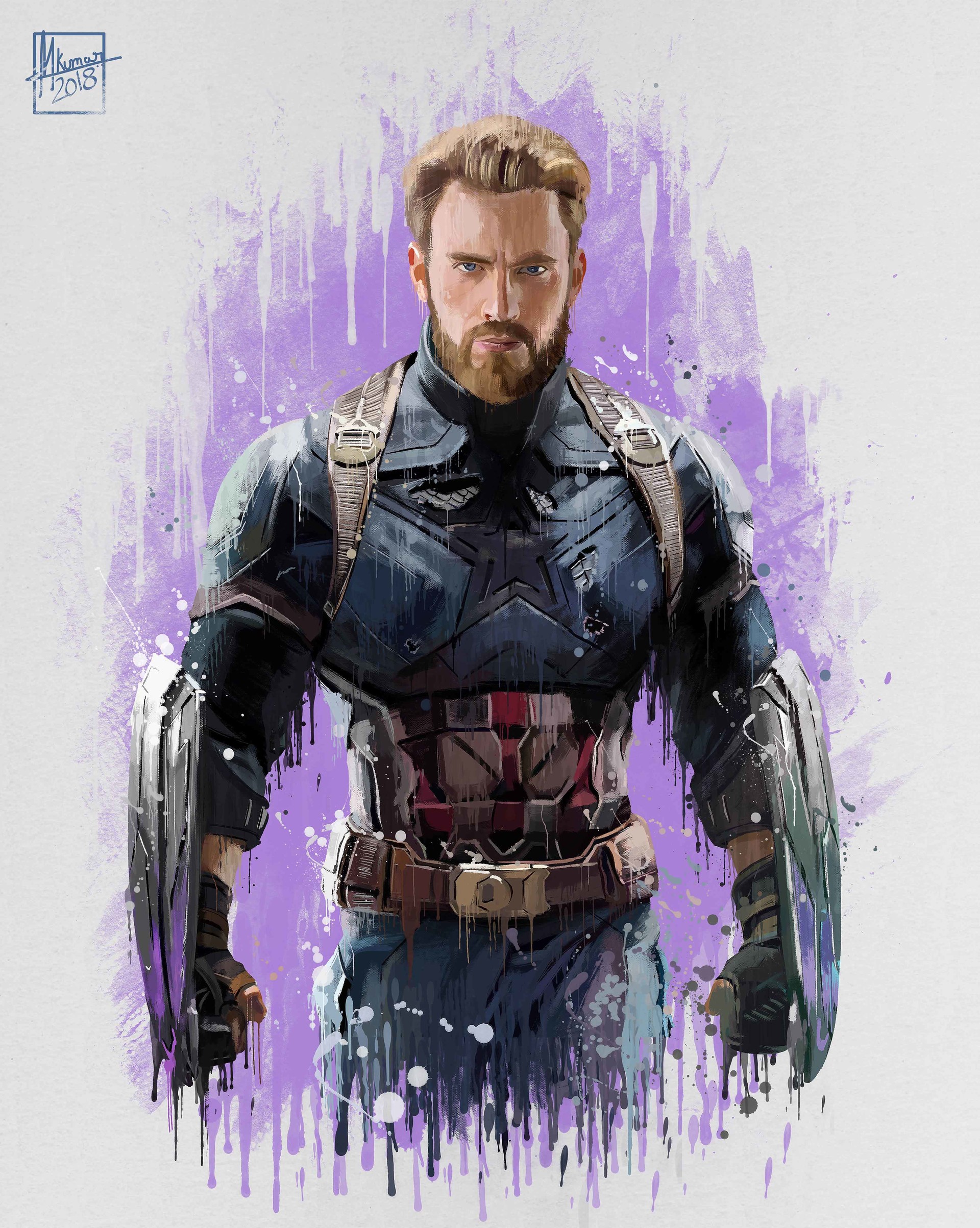 The Marvel Avengers Infinity War Captain America Art Poster.jpg
